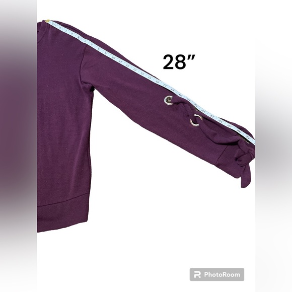 Inspired Hearts Riveted Ties Sweatshirt Top - Picture 5 of 7